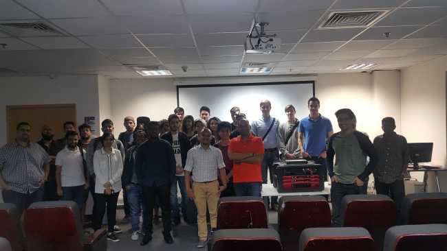 Focusrite and MediaCast talk networking at SAE Dubai