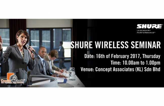 Concept Audio’s Shure Wireless Seminar returns