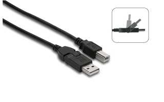 Space-saving USB cables from Hosa