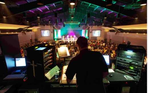 Fellowship Missionary Church ops for Adamson Metrix line array