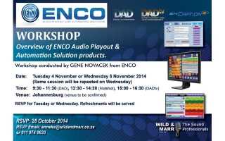 Wild & Marr announces Enco workshop